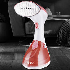 Fier de Călcat Vertical cu Abur HALEY HY-314, 1500W, Design Compact, Încălzire Rapidă în 25 Secunde și Performanță Profesională, Alb/Roz