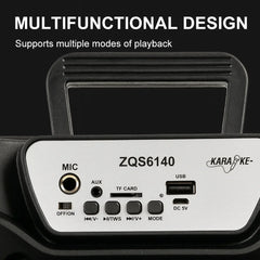 Speaker Bluetooth Portabil 6.5'' cu LED Multicolor și Funcție Hands-Free