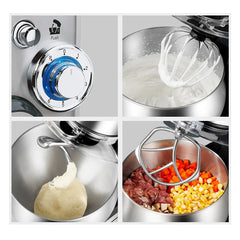 Robot de bucătărie multifuncțional HALEY HY-2403, 7L, inox, 6 viteze + Turbo