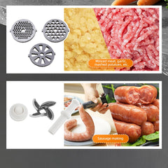 Mașină de Tocat Carne HALEY 2000W, Oțel Inoxidabil, Cutter cu Torsiune Mare, Ușor de Curățat, Port Mare pentru Alimentare