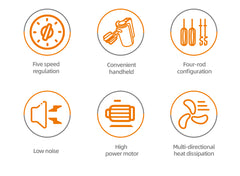 Mixer de Mână Electric HALEY HY-1676, 500W, 5 Viteze + Turbo, Cu Teluri și Cârlige din Inox, Ușor și Puternic pentru Creme, Aluat și Deserturi