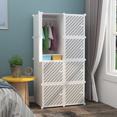 Imagine produs Dulap modular pentru copii, AT PERFORMANCE®, 8 rafturi, Design Modern în Alb și Negru 🖤⚪