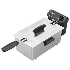 Friteuza Electrica HALEY HY-2504 cu Capacitate de 3L, Termostat Reglabil si Design din Otel Inoxidabil