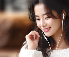 Căști In-Ear cu Microfon și Control Integrat, Conector Type-C, Alb, 1.3m – Sunet Hi-Fi, Compatibile Android & Huawei