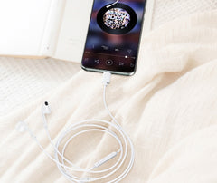 Căști In-Ear cu Microfon și Control Integrat, Conector Type-C, Alb, 1.3m – Sunet Hi-Fi, Compatibile Android & Huawei