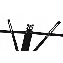 Suport Partitură Metalic Reglabil și Pliabil cu Husă, 125 cm, Negru