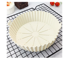 Tava pentru Air Fryer din Silicon, 18.3 cm, Gri, AT PERFORMANCE®, O Solutie Practica si Versatila pentru Gatitul Sanatos