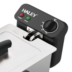 Friteuza Electrica HALEY HY-2504 cu Capacitate de 3L, Termostat Reglabil si Design din Otel Inoxidabil