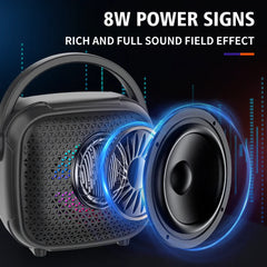 Boxă Portabilă AT Performance Mini ZQS-W3101 – 8W, LED RGB, Microfon Inclus