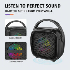 Boxă Portabilă AT Performance Mini ZQS-W3101 – 8W, LED RGB, Microfon Inclus