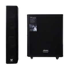 Sistem Audio Profesional Vlliodor – Boxe Active cu Subwoofer, 3800W, DSP, 2 Microfoane Wireless