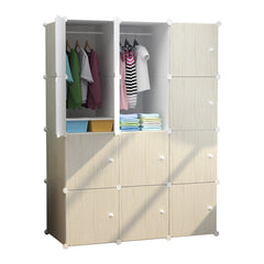 Dulap modular pentru copii, AT PERFORMANCE®, 12 rafturi, Crem