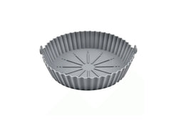 Tava pentru Air Fryer din Silicon, 18.3 cm, Gri, AT PERFORMANCE®, O Solutie Practica si Versatila pentru Gatitul Sanatos