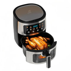 Friteuză cu Aer Cald AT PERFORMANCE® 8L, 10 Programe Smart, 2800W, Panou Tactil, Circulație 3D Aer Fierbinte, Teflon Non-Stick + 100 Bucăți Hârtie de Copt CADOU