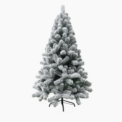 Set Decor Crăciun Premium – Brad Artificial 2.1m cu Zăpadă + Instalație Liniară 50m, 240 LED Multicolor, 8 Jocuri de Lumini