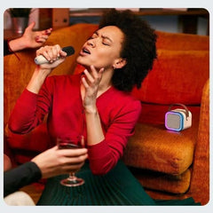 Boxa Cu Microfon Smart, Conectare Bluetooth, IOS/Android, Calitate Inalta A Sunetului, Perfecta Pentru Karaoke, AT PERFORMANCE®, culoare perla
