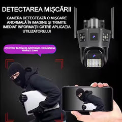 Cameră Supraveghere cu 2 Camere AT PERFORMANCE® – 5K, 9MP, PTZ 4G, Viziune Nocturnă, Alarmă, Audio, IP66