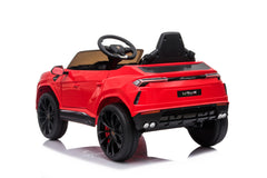 Mașinuță electrică Lamborghini Urus oficial licentiata, KIDOO, 37–96 luni, 12V 4.5Ah, 2 motoare 25W, telecomandă 2.4G, volan multifuncțional cu muzică, MP3, USB, TF, FM Radio, 105×65×52 cm
