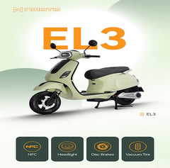 Scuter Electric N-Moto EL3 Verde – Motor Bosch 1000W, Dimensiuni 1760×540×1130mm, Greutate 65Kg, Viteză Max. 45 km/h, Autonomie 60 km, Baterii 72V, APP, GPS, Carte RAR (C.I.V) + CADOU Tricou N-Moto