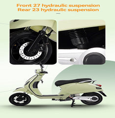 Scuter Electric N-Moto EL3 Verde – Motor Bosch 1000W, Dimensiuni 1760×540×1130mm, Greutate 65Kg, Viteză Max. 45 km/h, Autonomie 60 km, Baterii 72V, APP, GPS, Carte RAR (C.I.V) + CADOU Tricou N-Moto