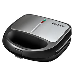 Sandwich Maker 3 în 1 HALEY® HY-1031, Plăci Antiaderente, Grill și Waffle, Design Compact, Negru