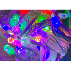 Instalatie Craciun Liniara Diamant, AT PERFORMANCE®, Interior, 8 jocuri de lumini, 9 m, 100 Led-uri, fir alb, Multicolor.