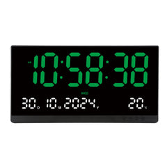 Ceas Digital de Masa AT PERFORMANCE®, cu Lumina Led Rosu, Alarma, 3 Niveluri de Luminozitate, Calendar, Temperatura, Functie Snooze, Mod de Noapte, 11x22cm.
