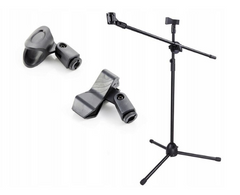 Suport microfon Massa, 200 cm, 2 manere, Negru, AT PERFORMANCE