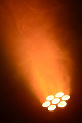 Proiector lumini Moving Head, 8 W x 7 LED, Negru, AT PERFORMANCE