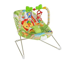 Scaun pentru copii, AT PERFORMANCE®, Metal/Textil, cu vibratii si sunete, cu model de animalele junglei, Multicolor