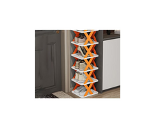 Pantofar, AT PERFORMANCE®, cu 6 rafturi, modular, alb / Portocaliu