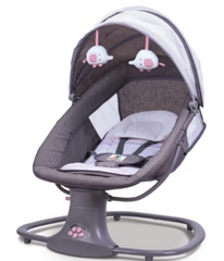 Leagan copii At Performance, Balansoar copii 3 in 1, Electric, cu Plasa Tantari, Perna Detasabila, Jucarii, USB, Bluetooth, Telecomanda, 0-3 ani