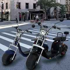 Scuter Electric 2 Persoane, Viteză Limitată 25 km/h – Fără Permis, Motor 1500W, Baterie 20Ah, Suspensie Hidraulică, COC Inclus