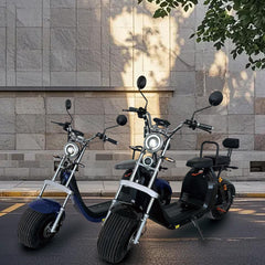 Scuter Electric 2 Persoane, Viteză Limitată 25 km/h – Fără Permis, Motor 1500W, Baterie 20Ah, Suspensie Hidraulică, COC Inclus