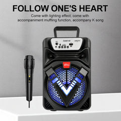 Speaker Bluetooth Portabil 6.5'' cu LED Multicolor și Funcție Hands-Free