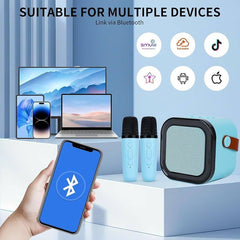 Pachet Smartwatch AMOLED 49mm + Boxă Karaoke cu 2 Microfoane AT PERFORMANCE® – Apel Bluetooth, Muzică, Fitness & Distracție