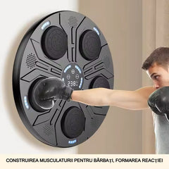 Box Muzical Electronic AT PERFORMANCE®, Conexiune Bluetooth, pentru Copii si Adulti, Antrenamente de Box si Fitness, Manusi Incluse, Incarcare USB, Negru