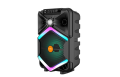 Boxa Portabila AT PERFORMANCE®, cu Lumini RGB, Putere 100W, MP3, USB, Bluetooth, TF, WIFI, Slot Microfon, Karaoke, Acumulator, Negru