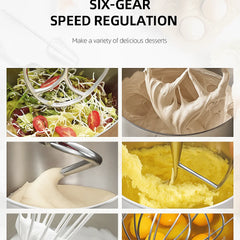 Robot de bucătărie multifuncțional HALEY HY-2403, 7L, inox, 6 viteze + Turbo