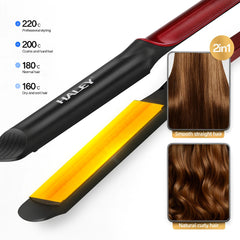 Placă de creponat părul HALEY HY-3006 Wave Splint, 45W, 4 trepte de temperatură, încălzire rapidă, 2 în 1 – îndreptare și onduleuri naturale