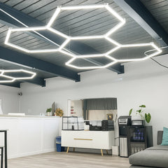 Lampa LED modulară tip fagure AT PERFORMANCE®, 120W, 6500K, 220V – design hexagonal modern