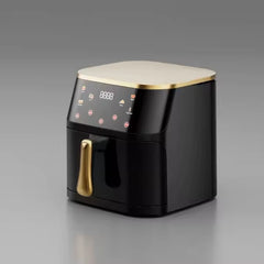 Friteuză cu Aer Cald 10L AT PERFORMANCE® – 2400W, Display Digital Touch, 8 Programe, cu Geam, Neagră + CADOU 50 Hârtii de Copt