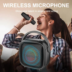 Boxă Portabilă AT Performance Mini ZQS-W3101 – 8W, LED RGB, Microfon Inclus