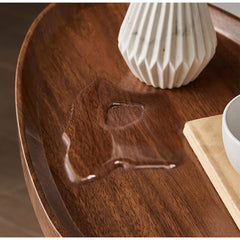 Masuta cafea ovala, AT PERFORMANCE®, awwaline, lemn, maro, 45 x 30 x 60cm.