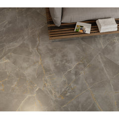 Set 10x Tapet Marmura, AT PERFORMANCE®, suprafata acoperire 1.8 mp, autoadeziv, waterproof, usor de montat, design modern, 30x60 cm, maro