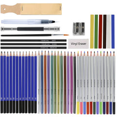 Set de arta, AT PERFORMANCE, de lux, pentru desen perfect, profesional, de 51 buc