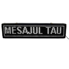 Reclama luminoasa cu LED-uri albe, pentru exterior si interior, 100x40 cm, text personalizabil