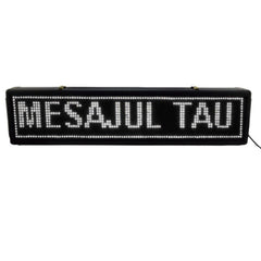 Reclama Luminoasa 70 x 20 cm, LED alb, Vizualizare 120°, Negru, afisaj mesaj programabil, exterior