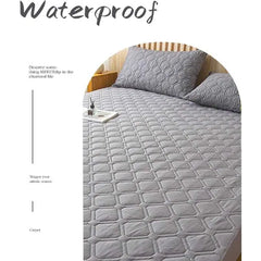 Husa de saltea din bumbac, impermeabila, At Performance, gri, 160x200cm