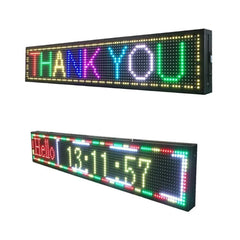 Reclama Luminoasa AT PERFORMANCE, Iluminare LED RGB, 400 x 40 cm, Text personalizat, Design modern, ABS, Montare usoara, Negru